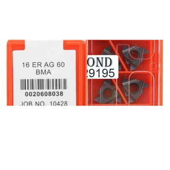 16 ER AG 60 BMA thread pastilhas de torneamento parcial de perfil 60 graus rosqueamento EXTERNO inserir suporte de ferramenta para barra de mandrilar