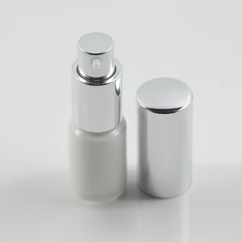 5ml de óleo de garrafa de vidro de embalagens de cosméticos garrafa opala branco material com tampas de prata