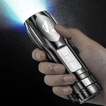 Portátil Mini Lanterna De Led Com Caneta Clipe Recarregável Super Forte E Brilhante Luz Da Tocha Da Lâmpada Da Lanterna